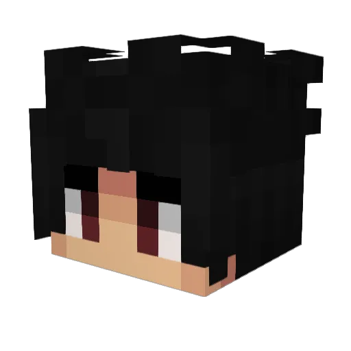 Cloud1_ Minecraft avatar head, 3D render