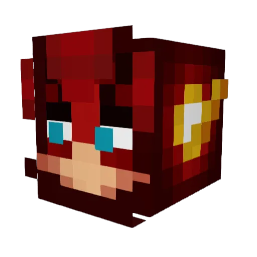 Cloud1based Minecraft avatar head, 3D render