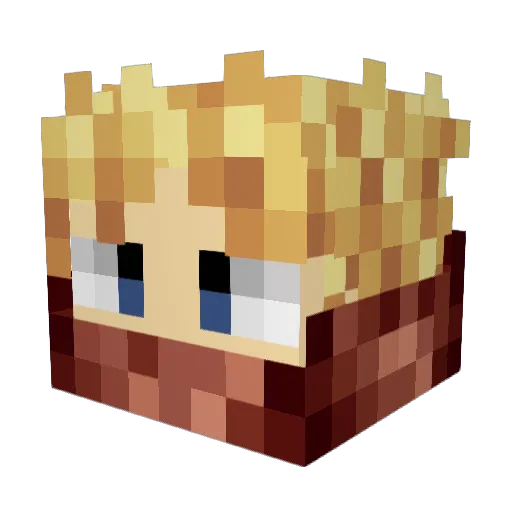 Cloud37 Minecraft avatar head, 3D render
