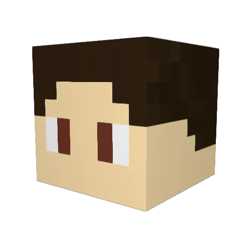 Cloud445 Minecraft avatar head, 3D render