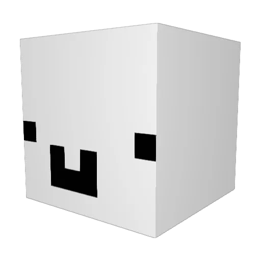 Cloud999 Minecraft avatar head, 3D render