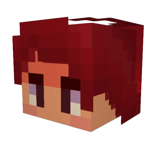 CloudBall Minecraft avatar head, 3D render