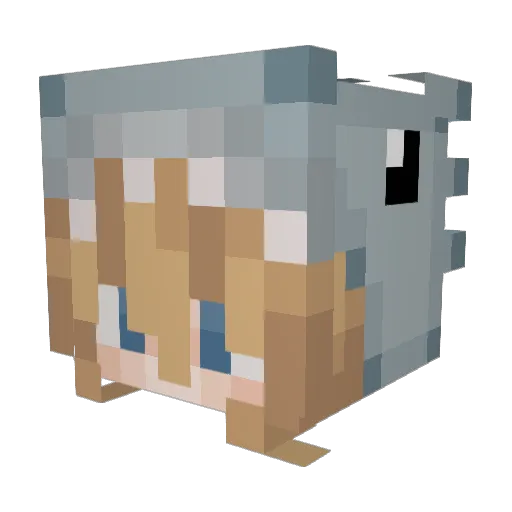 CloudBears Minecraft avatar head, 3D render
