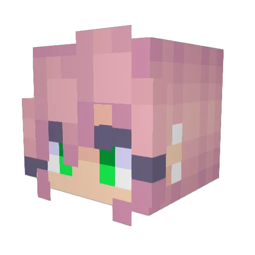 CloudBree Minecraft avatar head, 3D render