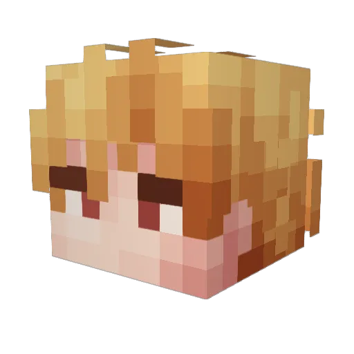 CloudChiquito Minecraft avatar head, 3D render