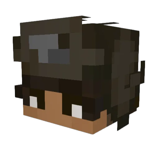 CloudControl01 Minecraft avatar head, 3D render