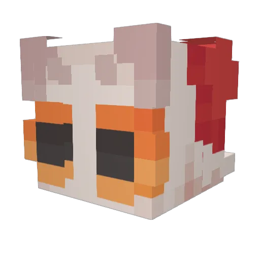 CloudCookie Minecraft avatar head, 3D render
