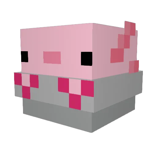 CloudCry_ Minecraft avatar head, 3D render