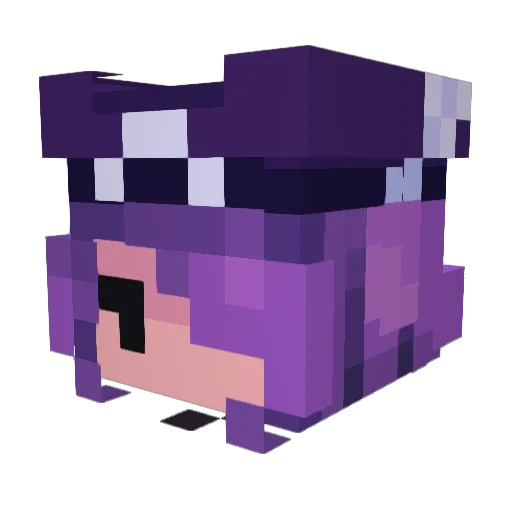 CloudHaetae Minecraft avatar head, 3D render