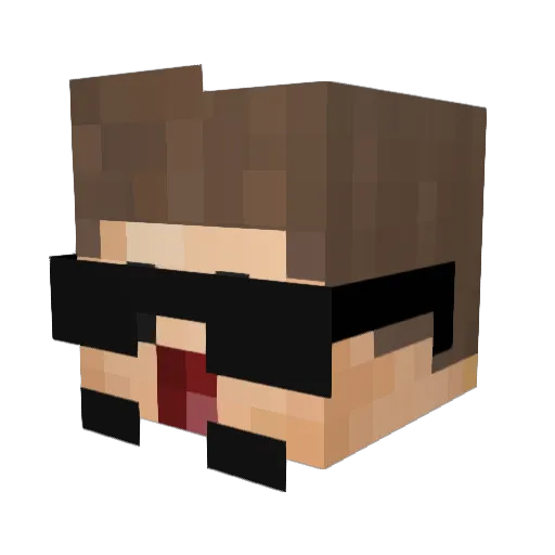 CloudIStrife Minecraft avatar head, 3D render
