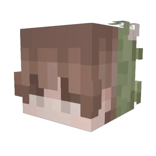 CloudKingJ Minecraft avatar head, 3D render