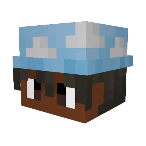 CloudKingg Minecraft avatar head, 3D render