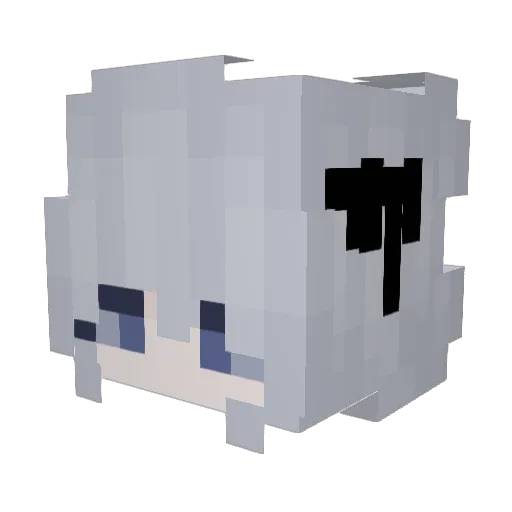 CloudMzq Minecraft avatar head, 3D render