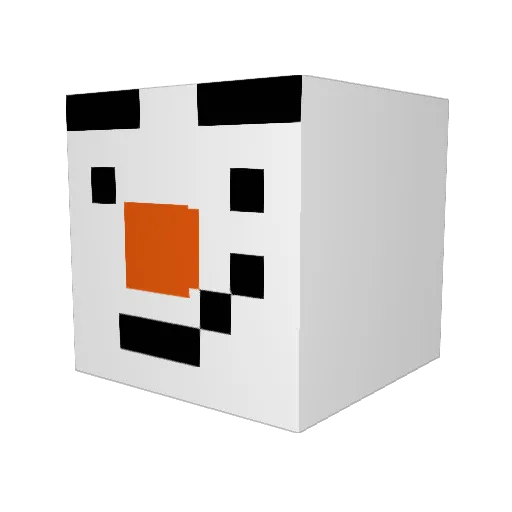CloudNuts Minecraft avatar head, 3D render