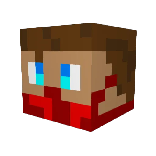 CloudPlays_yt Minecraft avatar head, 3D render