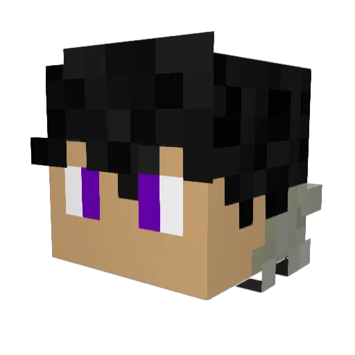 CloudReaping Minecraft avatar head, 3D render