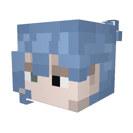 CloudScape999 Minecraft avatar head, 3D render