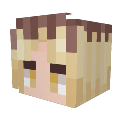 CloudShiny Minecraft avatar head, 3D render