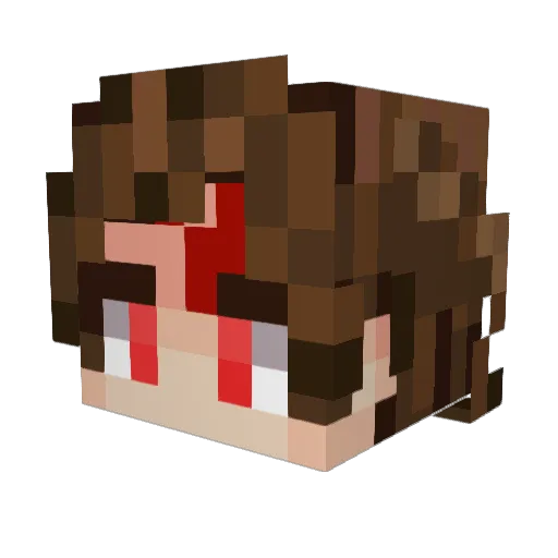 CloudSpite Minecraft avatar head, 3D render