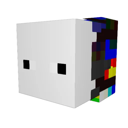 CloudStepper Minecraft avatar head, 3D render