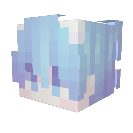 CloudT_T Minecraft avatar head, 3D render