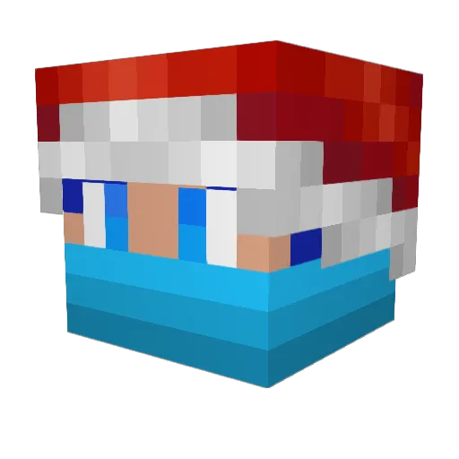 CloudThis Minecraft avatar head, 3D render