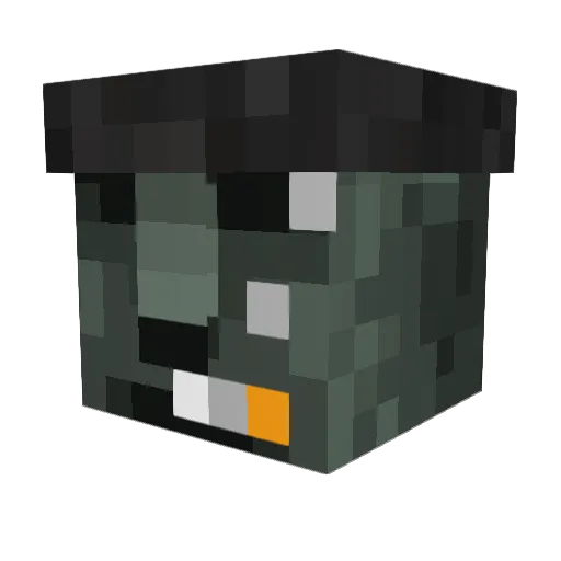 CloudVidal Minecraft avatar head, 3D render