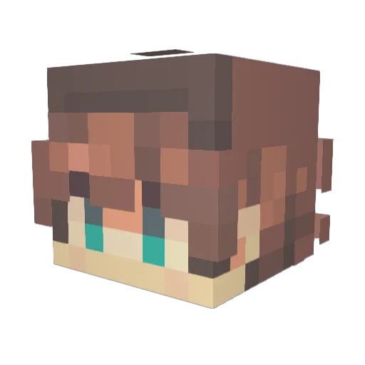 Cloud_Fish_ Minecraft avatar head, 3D render