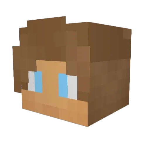 Cloud_Giant Minecraft avatar head, 3D render