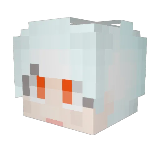 Cloud_ll Minecraft avatar head, 3D render