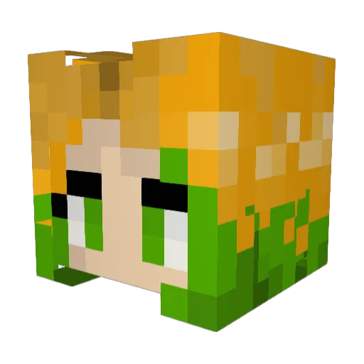 Cloudberry44 Minecraft avatar head, 3D render