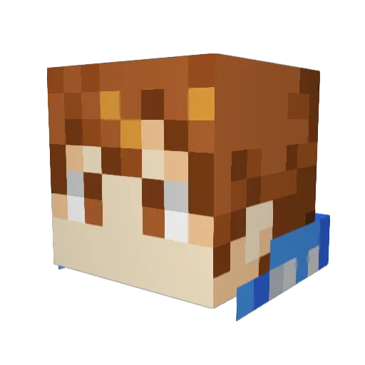 Clouddp Minecraft avatar head, 3D render