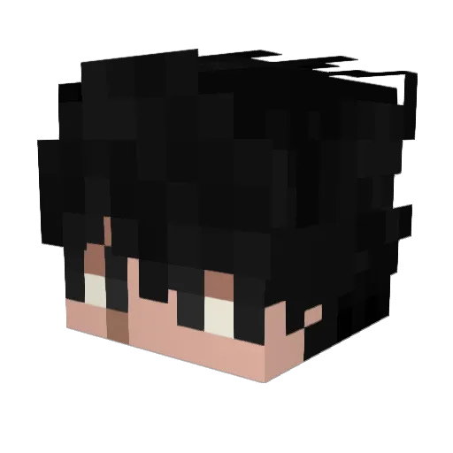 Cloude_e Minecraft avatar head, 3D render