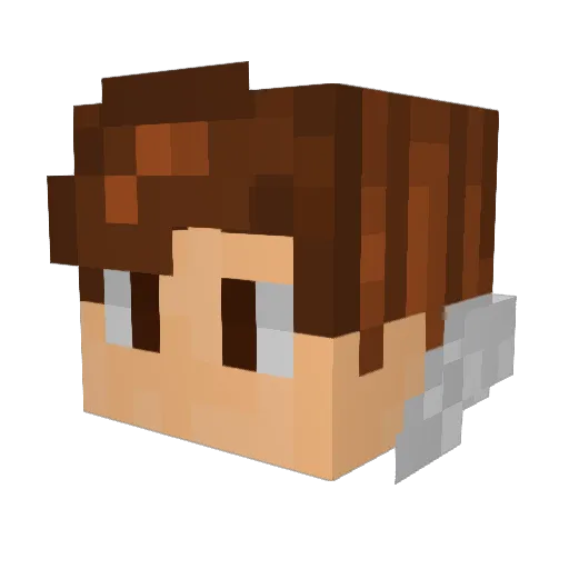 Clouded4 Minecraft avatar head, 3D render