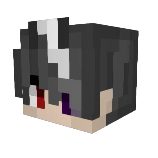 CloudedVissage Minecraft avatar head, 3D render