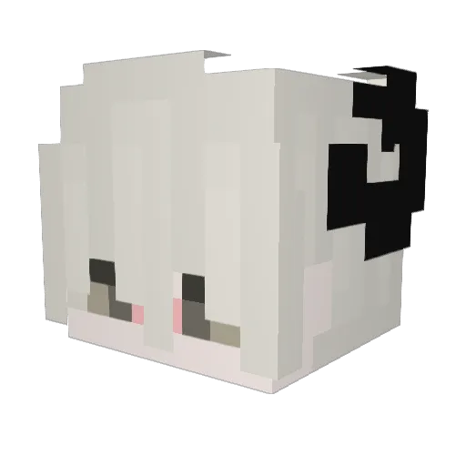 Cloudher Minecraft avatar head, 3D render