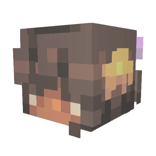 CloudieJ Minecraft avatar head, 3D render