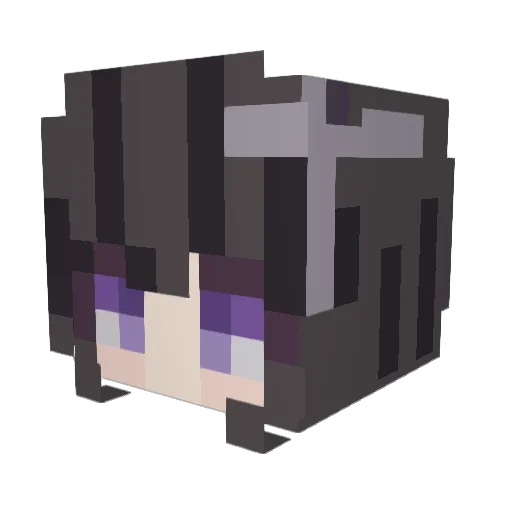 CloudiiCecii Minecraft avatar head, 3D render
