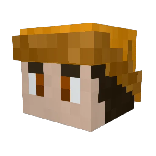 Cloudimatio Minecraft avatar head, 3D render