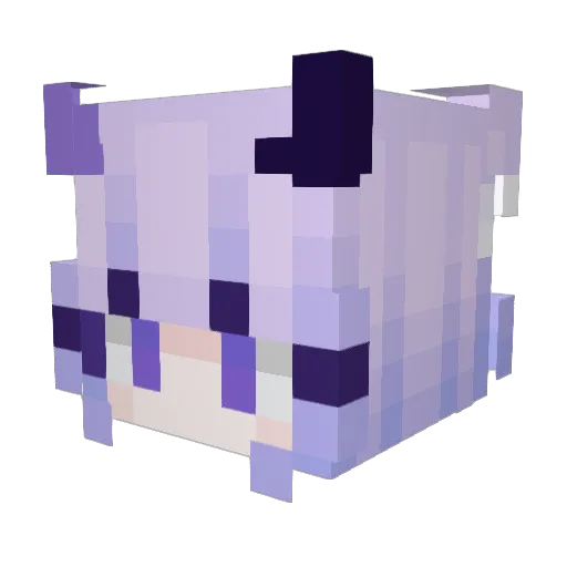 Cloudlyness Minecraft avatar head, 3D render