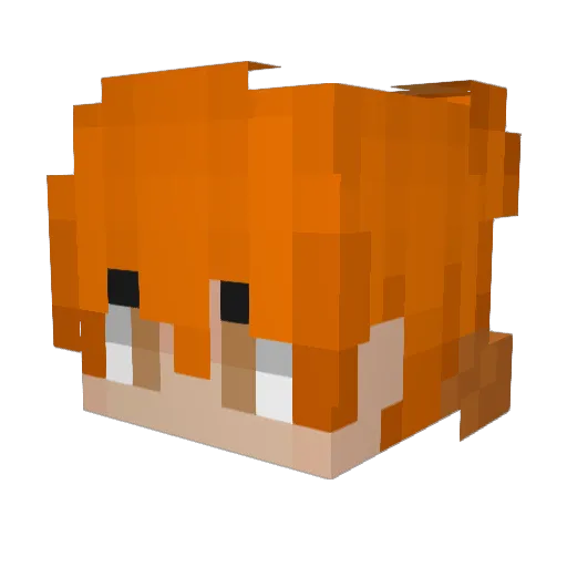 Cloudpha Minecraft avatar head, 3D render