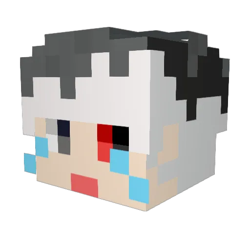 Clouds_Forest Minecraft avatar head, 3D render