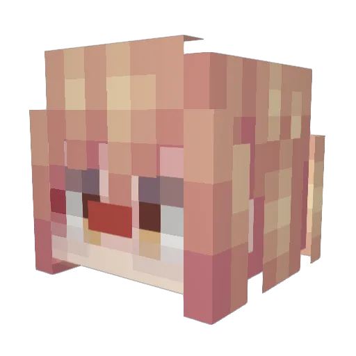 Clouds_rise Minecraft avatar head, 3D render