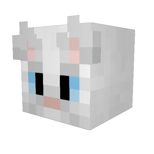 Cloudshade Minecraft avatar head, 3D render
