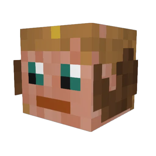 Cloudshai Minecraft avatar head, 3D render