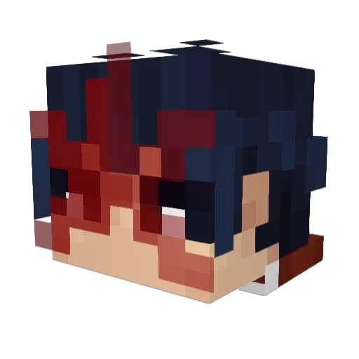 Cloudsp21 Minecraft avatar head, 3D render