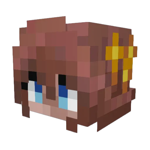 Cloudssrain Minecraft avatar head, 3D render