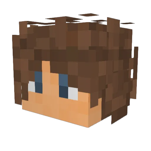 Cloudsy Minecraft avatar head, 3D render