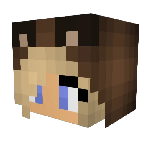 CloudyDays Minecraft avatar head, 3D render
