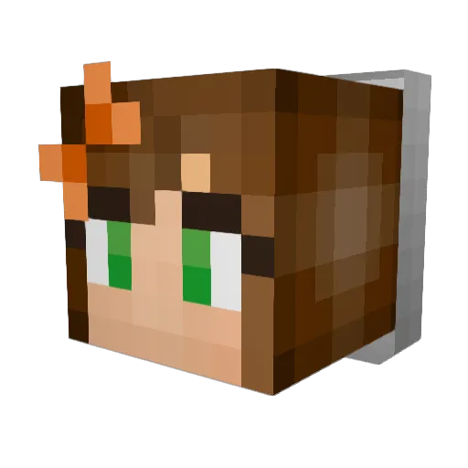 CloudyGems Minecraft avatar head, 3D render